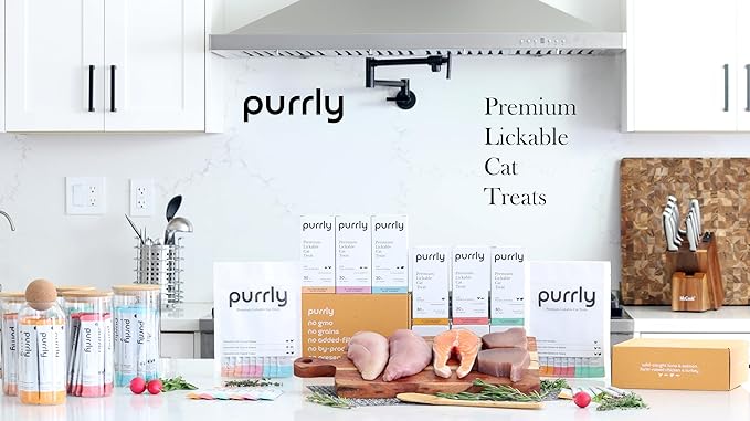 Purrly Low Calorie Premium Lickable Cat Treat Topper Healthy Chicken Variety Bundle (90 Count) Human-Grade Protein Sources with Functional Nutrients Wet Squeeze Creamy Purée Grain-Free Non-GMO