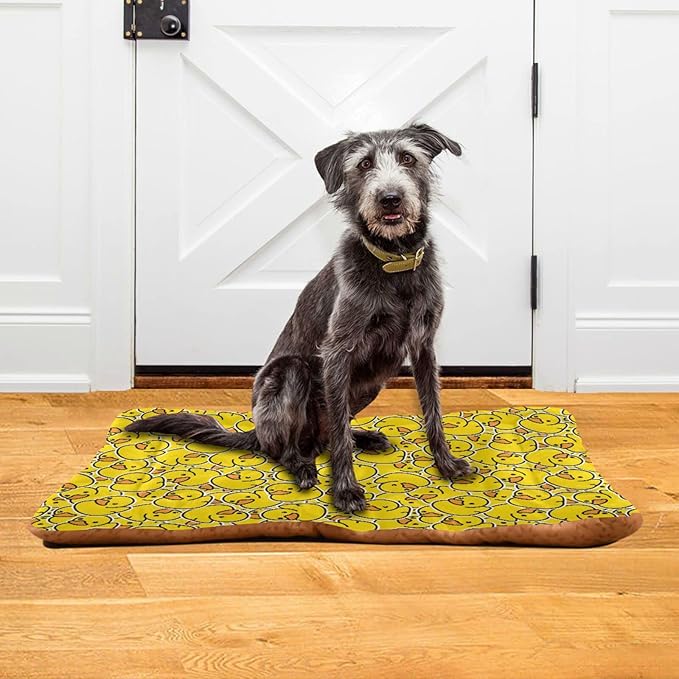 Pet Bed Yellow Duck Cartoon Dog Bed Mat Absorbing Non Slip Pad Pet Sleeping Mat for Small, Medium, and Large Dogs Puppy Cat 36 in x 24 in