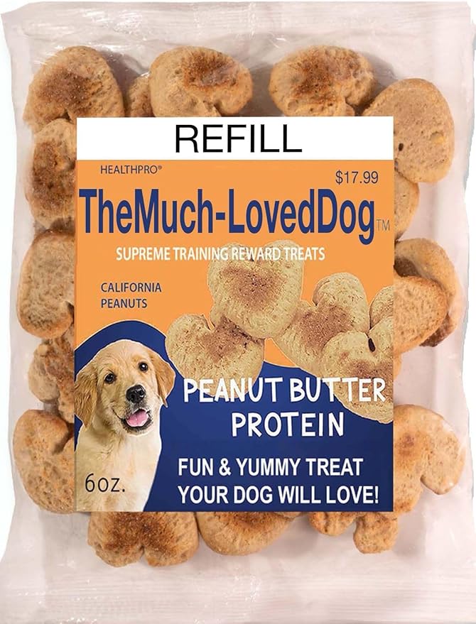 The Much-Loved Dog!™ Peanut Butter Dog Treats – Natural Biscuits for Small Dogs & Large Breeds – Healthy Puppy Treats for small dogs Made in USA, Training Snacks for All Breeds (1 Pack, Peanut Butter)