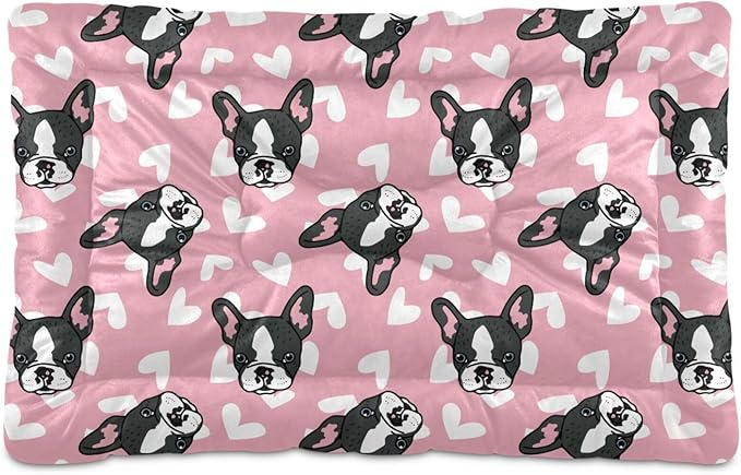 Cute French Bulldog Pet Bed Cute Dog Bed Mat Absorbing Non Slip Pad Pet Sleeping Mat for Small, Medium, and Large Dogs Puppy Cat 24 in x 18 in