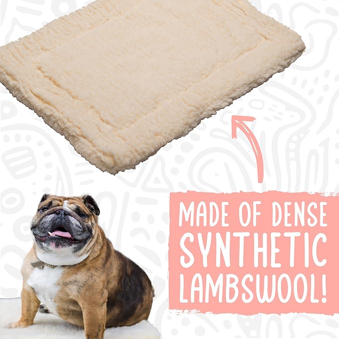 Hugglehounds Hugglefleece Dog Mat, Plush Soft And Durable Crate Mat, Machine Washable Bed (30"x48")