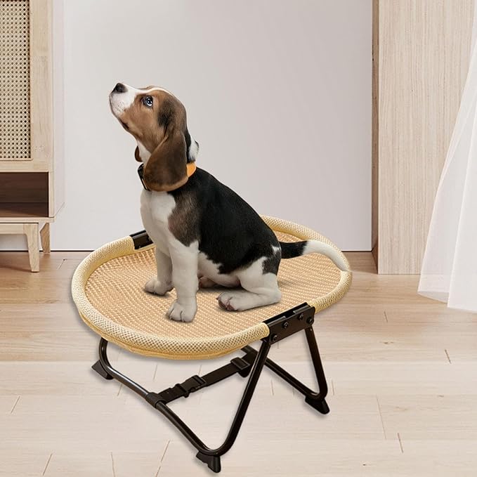 Elevated Pet Bed Furniture Lightweight Portable Gifts up Multifunctional Foldable Outdoor Accessory Pet Supplies, Hemps