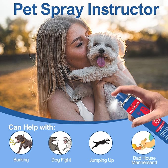 Dog Corrector Spray 70ml 2 Pack Pet Trainer Spray, Corrector Spray for Dog to Stops Barking, Jumping Up, Food Stealing, Dog Fights, Avoidance, Unwanted Dog Behaviour