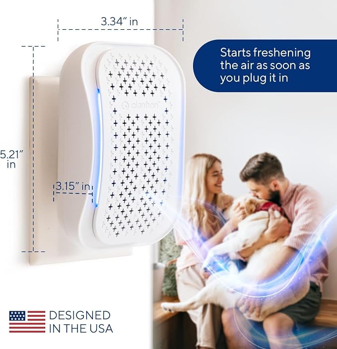 Clarifion - DSTx Portable Air Purifier - Plug In Air Ionizer HEPA Filter