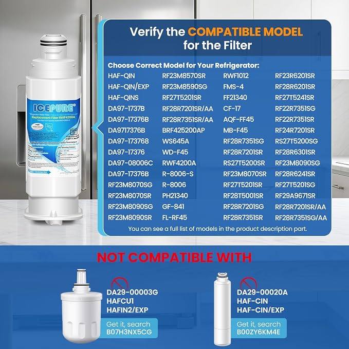 ICEPURE DA97-17376B Refrigerator Water filter Compatible