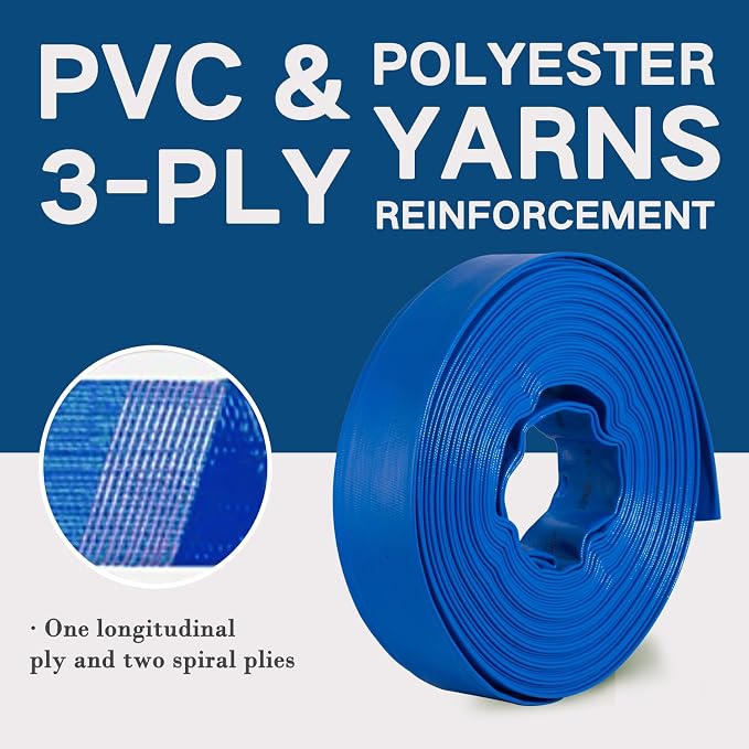 Eastrans 2 in x 50 ft Pool Backwash Hose Kit
