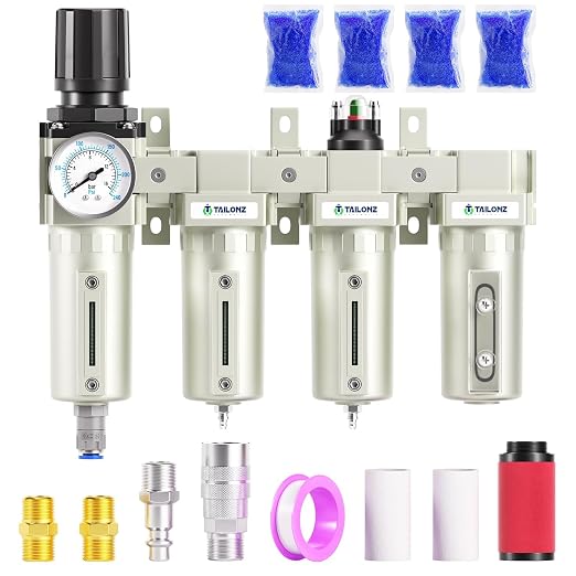 TAILONZ PNEUMATIC 3/4 Inch NPT 0-240 PSI Industrial Grade 4 Stage Air Drying