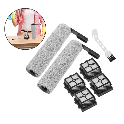 1set Floor Scrubber Brush Replacement Kit Slim Rollers Filters and Brush