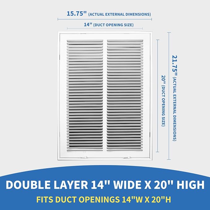 14x20 Return Air Grille, Return Air Vent Cover