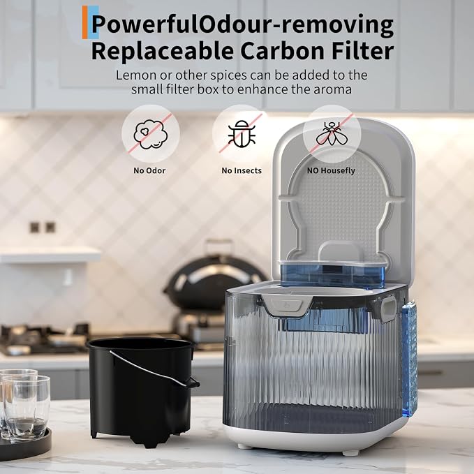 2.5L Electric Composter Countertop, 3 Modes Kitchen Smart Compost Bin