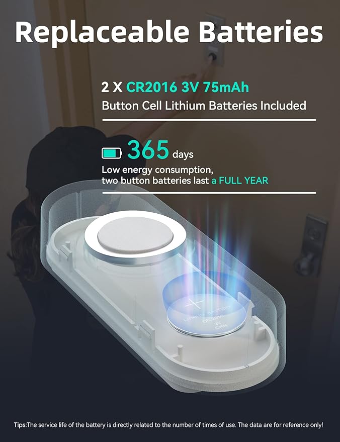AIDA Lighted Wireless Doorbell for Home, Waterproof Battery Doorbell Wireless 1