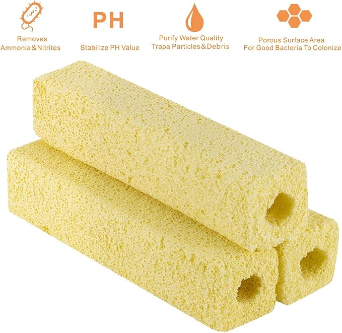 hygger 6.2-Inch Long Aquarium Bio Media Ceramic Filter Media Blocks