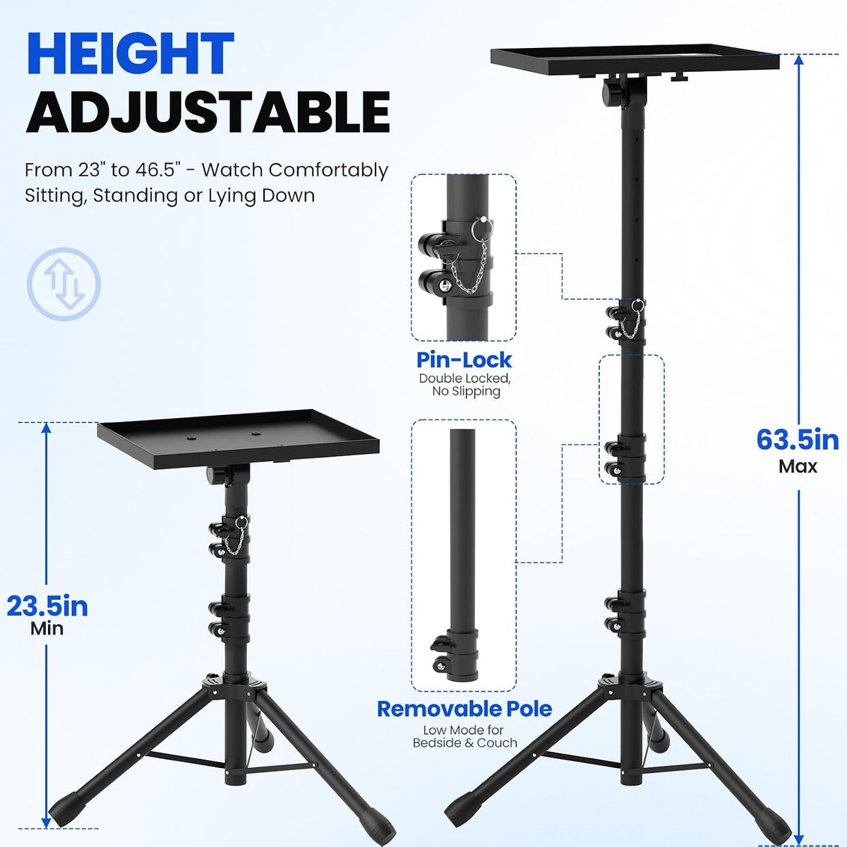 Projector Stand Tripod Laptop Stands Height Adjustable