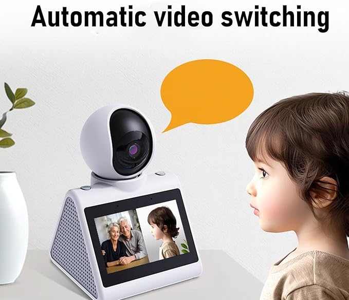 Two Way Video Calling Camera with 4.3 inch HD Screen & AI Voice Function, 2MP 1080P Baby Elder Nanny Dog Pet Camera, One Click Video Calling Devices for Grandparents