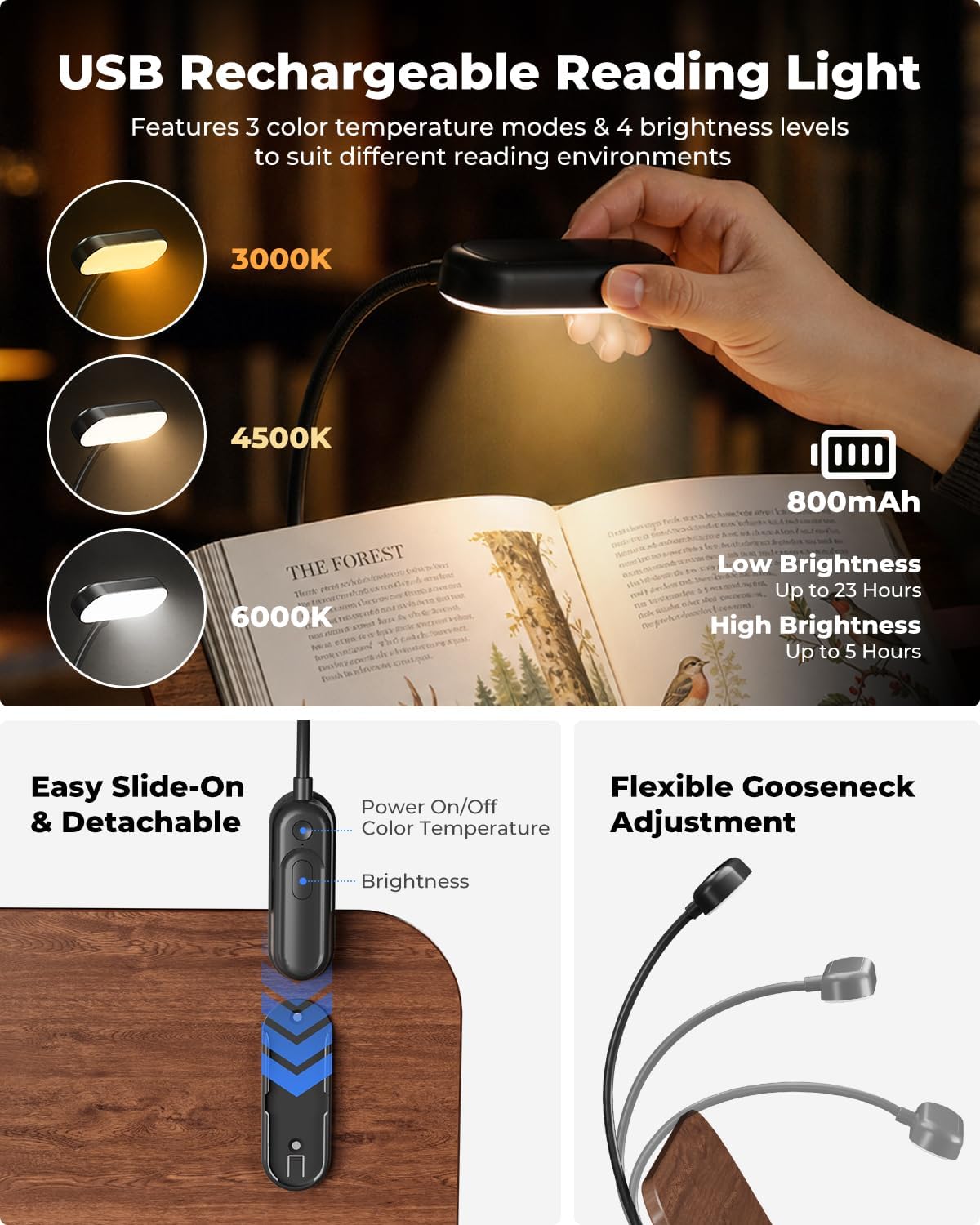 Viozon Lap Book Pillow Stand with Light, Adjustable Beanbag Reading Pillow with Storage, Multi-Angle Book Holder for Hands-Free Reading in Bed or Sofa,Book Lover Essential,Soft Cushion
