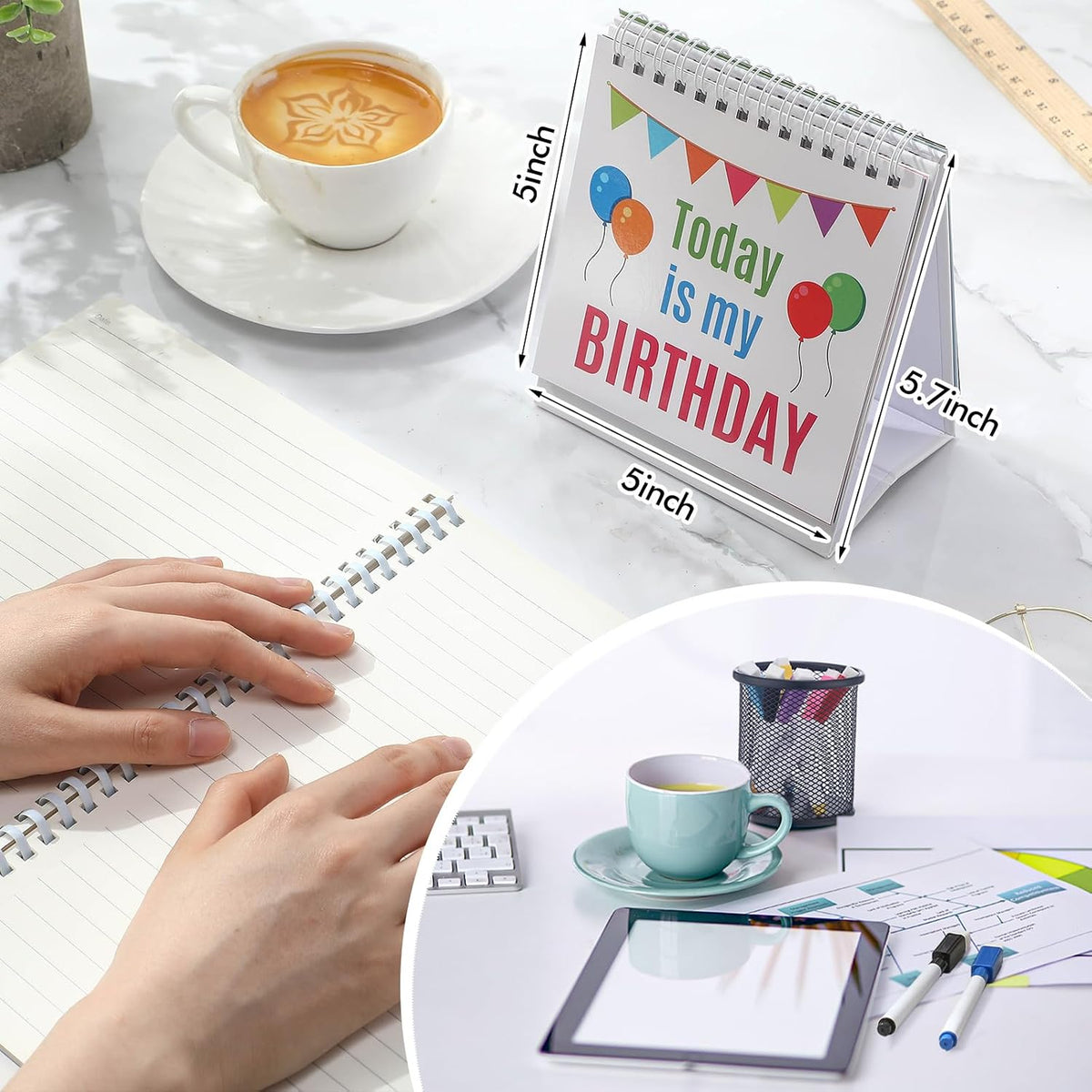 Fainne 6 Pcs Funny Desk Signs 30 Messages Flip over with Blank Cards Pens