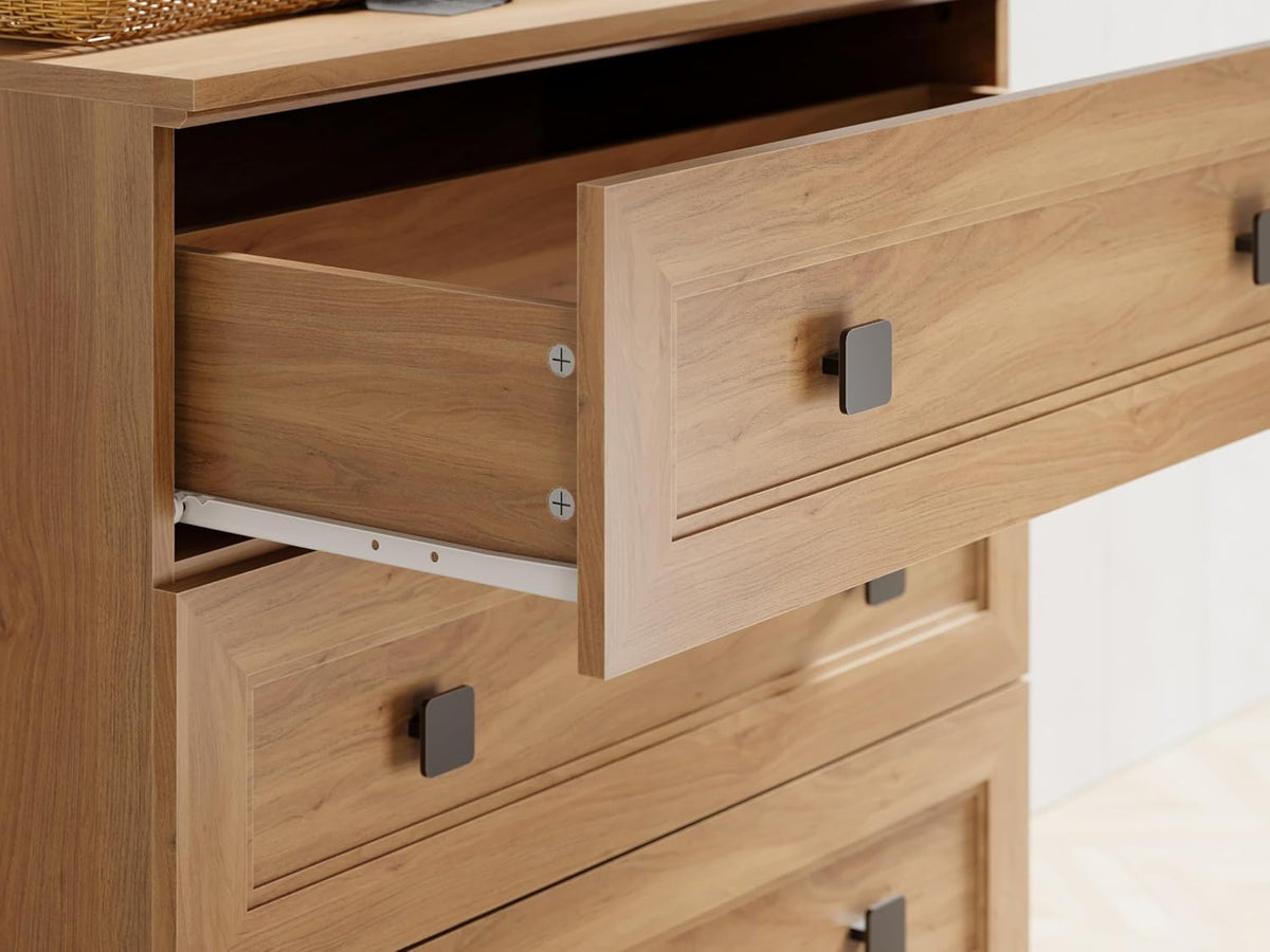 FENSULN Modern Dresser for Bedroom with 9 Drawers, 3 in 1 Wooden Chest of Drawers with Organizer Storage for Bed Room,Livingroom Hallway Oak