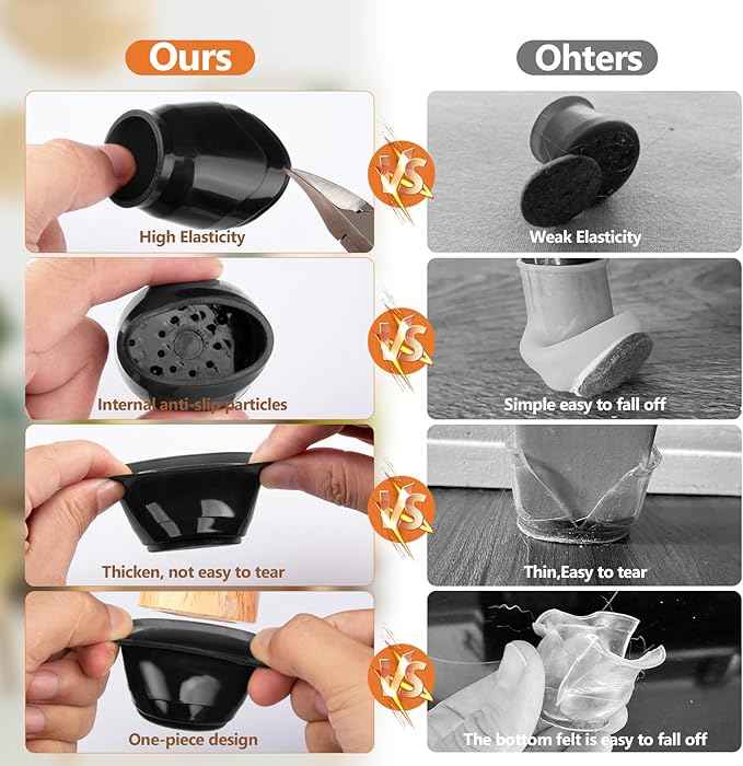 16pcs Round Chair Leg Floor Protectors, Felt Pads Chair Leg Protectors