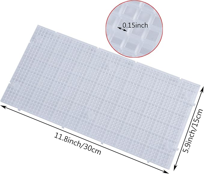 ALEGI Plastic Grid Divider Tray Egg Crate Louvre Aquarium Fish Tank Bottom Isolation with Bracket (8pcs)