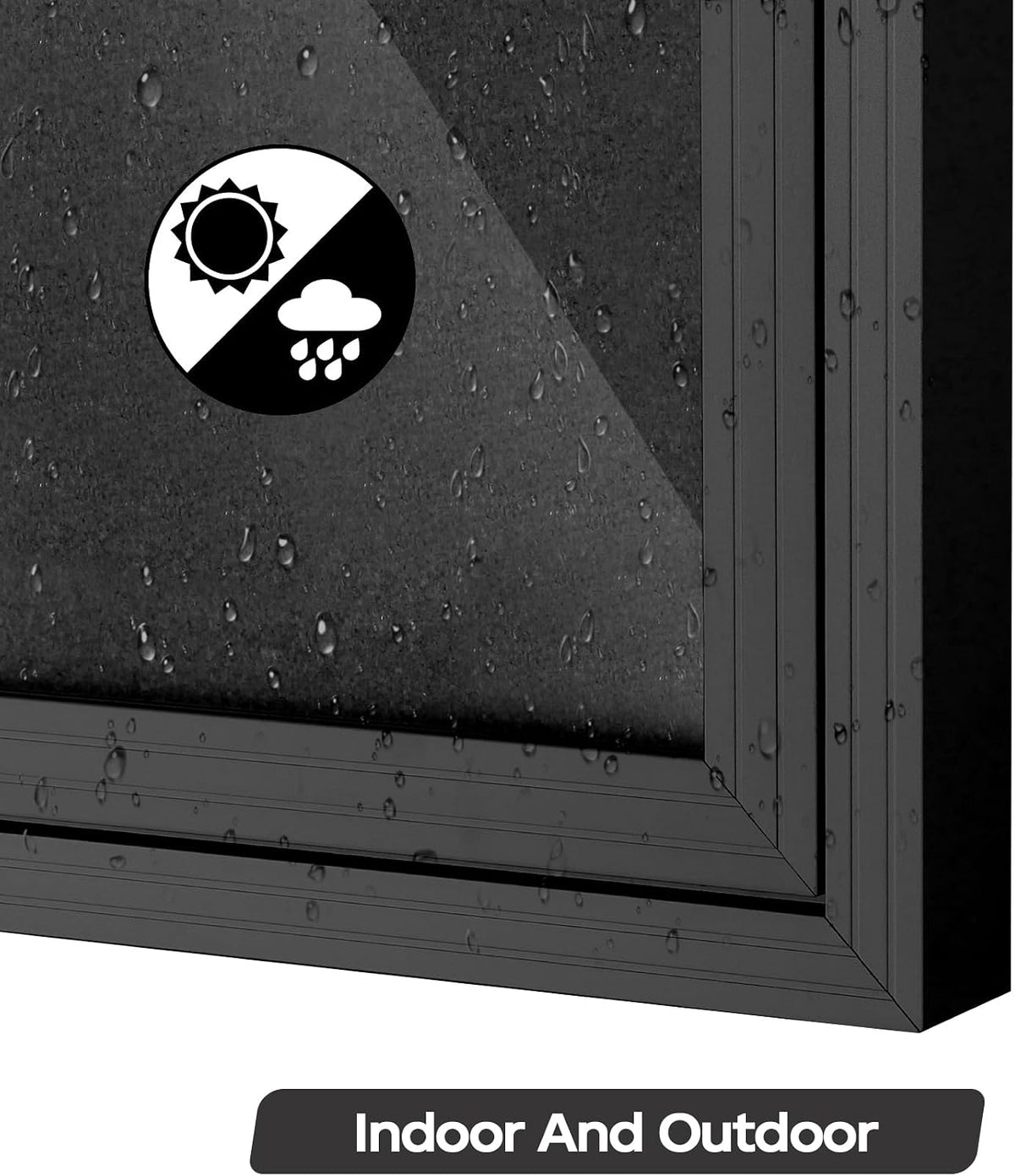 INNOVART Outdoor Enclosed Bulletin Board Weatherproof 48”x36”