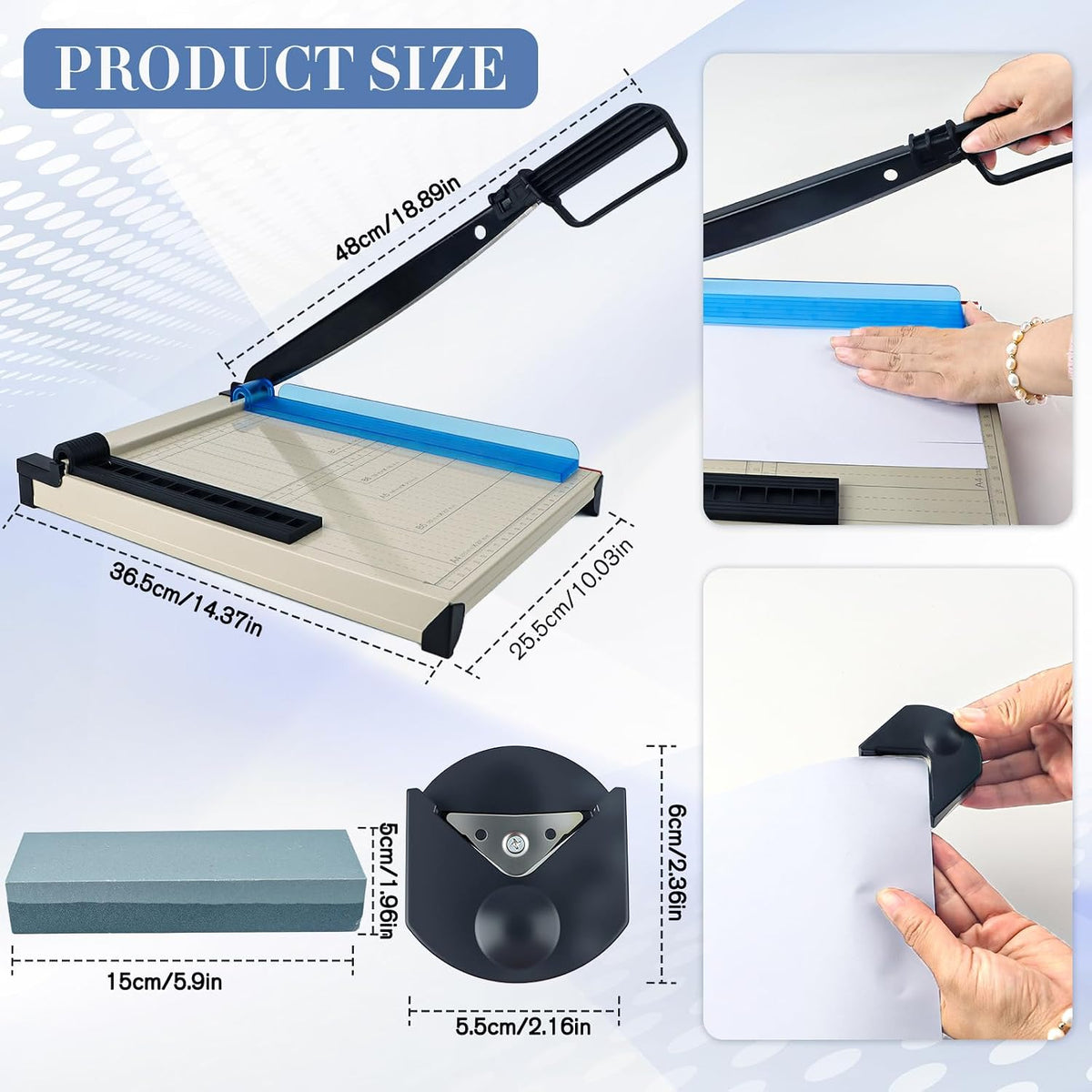 12" Guillotine Paper Cutter,Steel Blade Guillotine Paper Cutter