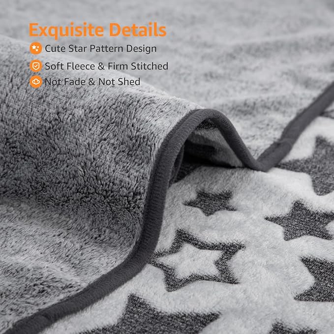 Nobleza Waterproof Dog Cat Blanket Set - 3PCS Warm Soft Pet Bedding for Sofa, Indoor Sleep, Furniture Protector, Outdoor Car - Puppy Winter Reversible Sherpa Fleece for Large Medium Small Pets