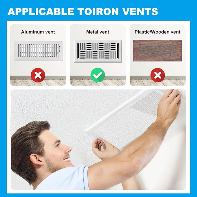 4-Pack 5"x13" White Powerful Magnetic Vent Covers