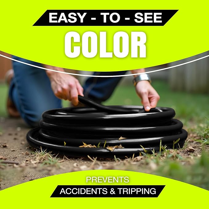 3ft Outdoor/Indoor Extension Cord 10/3 Gauge Ultra Heavy Duty 3 Prong SJTW, Waterproof, ETL Listed, Flexible Cold-Resistant Long Power Cord,125 Amp 1875W, Black by LifeSupplyUSA