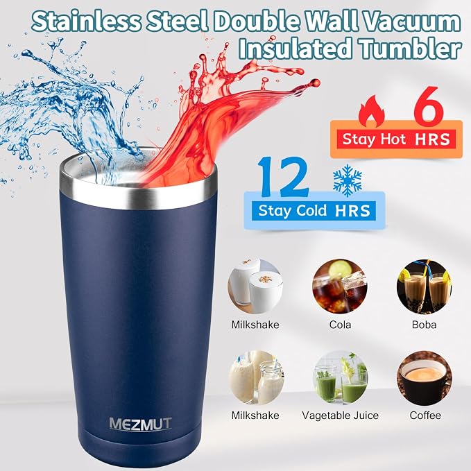 MEZMUT 20oz Insulated Tumbler Travel Coffee Mug