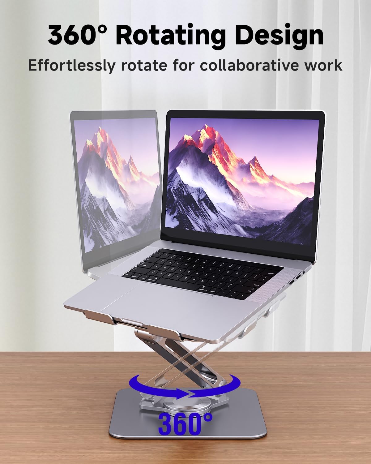 Adjustable Laptop Stand for Desk 360° Rotating Base for 10-17.3''