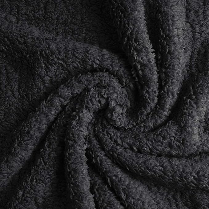 Pet Blankets for Couch Sofa Bed Dog Blankets Reversible Cat Blanket Soft Furniture Protector Cover for Small Medium Large Dogs Cats, Black, 41 x 65 inches