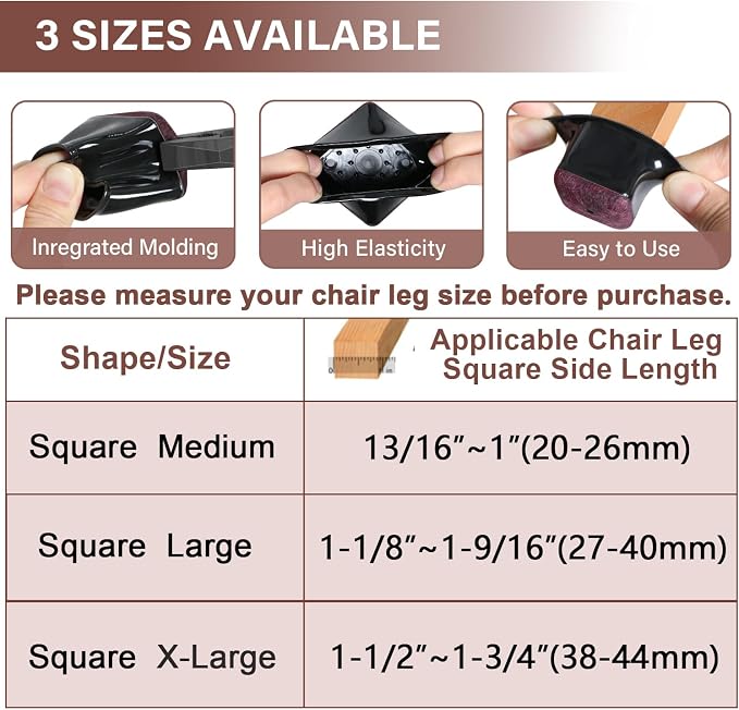 Chair Leg Floor Protectors Square Chair Leg Protectors
