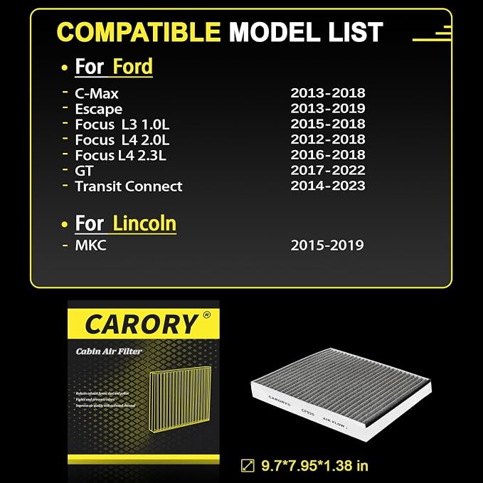 Cabin Air Filter w/Activated Carbon