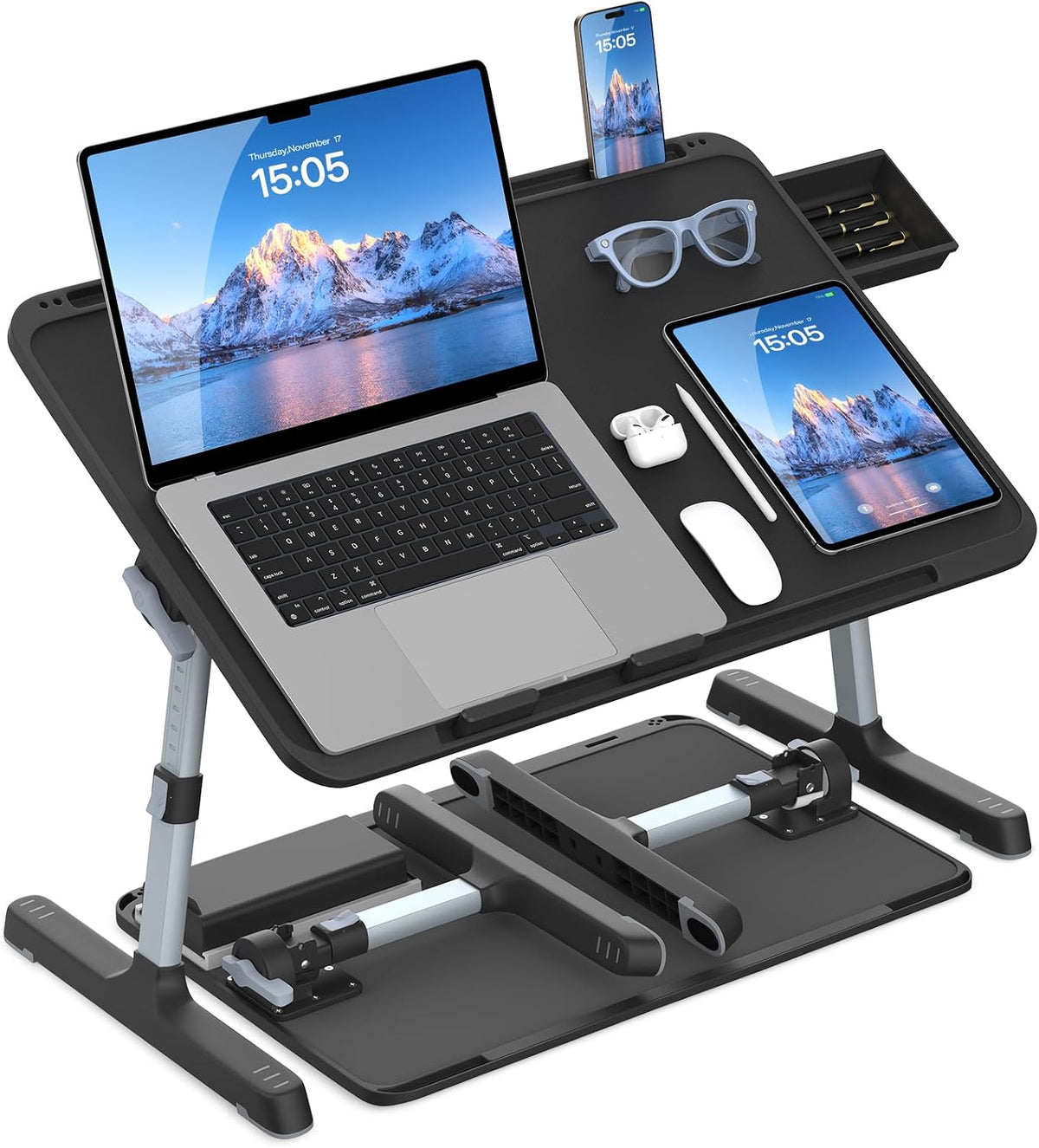Adjustable Lap Desk, XXL-Large Foldable Bed Table Tray for Adults