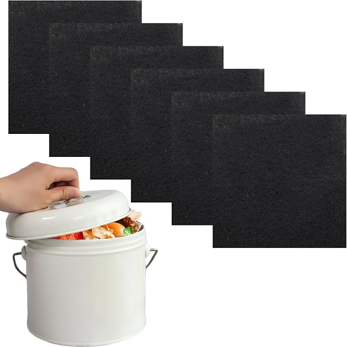 Biaungdo 6 Pack 5 Inch Sqaure Charcoal Filter Replacements