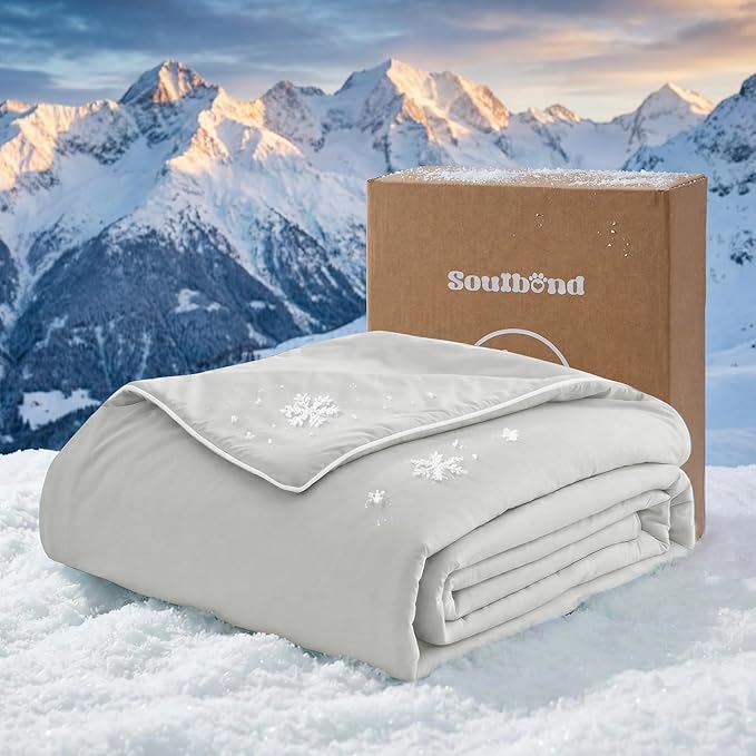 Soulbond Cooling Blanket for Extra Large Dogs - Q-MAX>0.45, Washable Cool Pet Cats Throw Blanket for Hot Weather, Self-Cooling Soft Dog Mat for Bed Crates Couch Sofa Cars(50"x60", Light Grey)