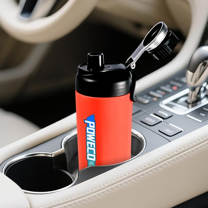 Ceramic Lined Water Bottle, 18 oz Insulated Travel Mug