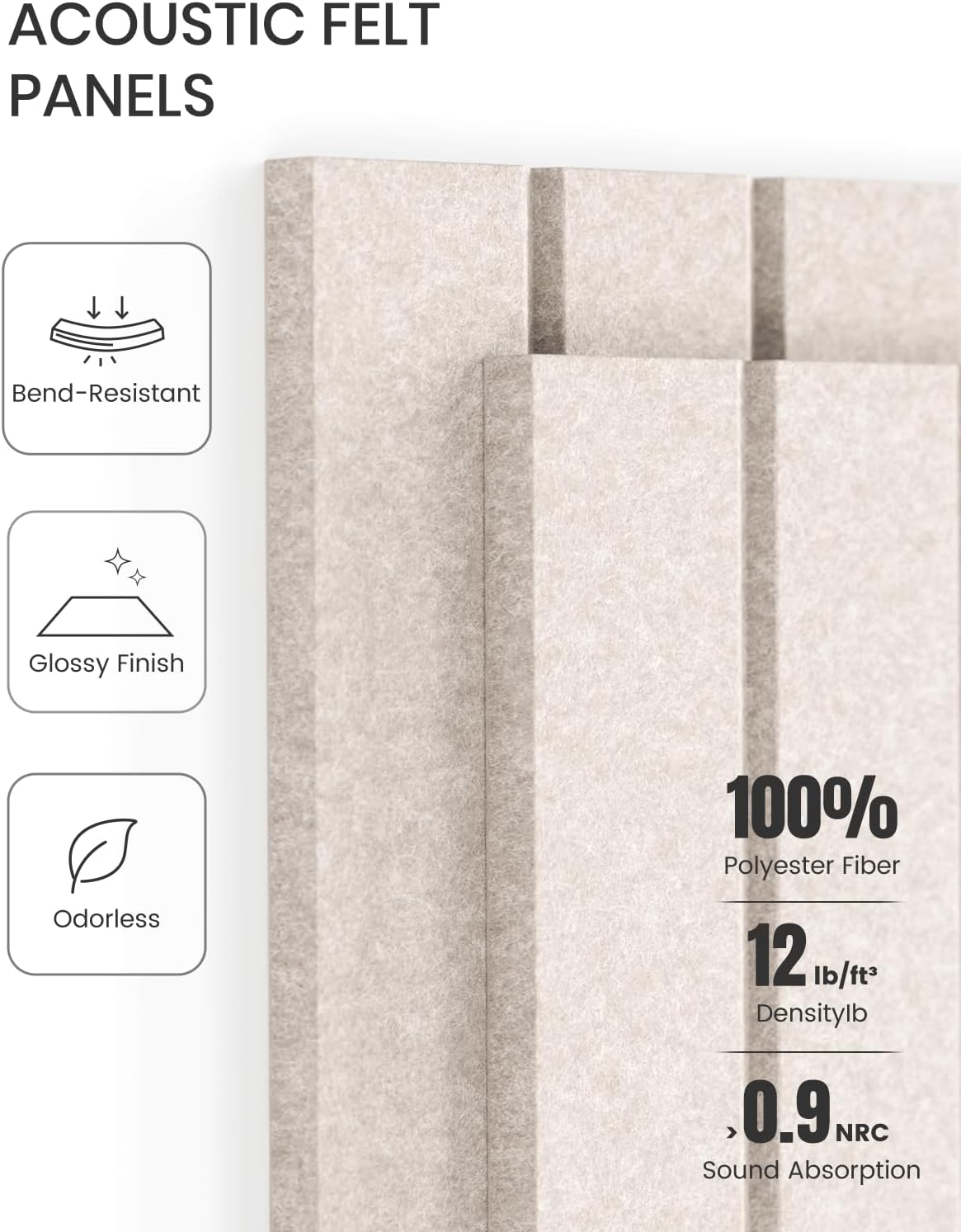 Fluxynara Felt Bulletin Board & Cork Board Alternative 48'' x 36''