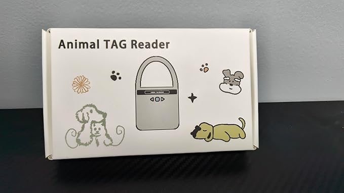 Pet Microchip Scanner ISO11784/85/FDX-B/EMID Animal Handheld Reader,134.2kHz Pet ID Scanner Rechargeable Animal Chip Registration, for Dog/Cat/Pig/Animal (Black)