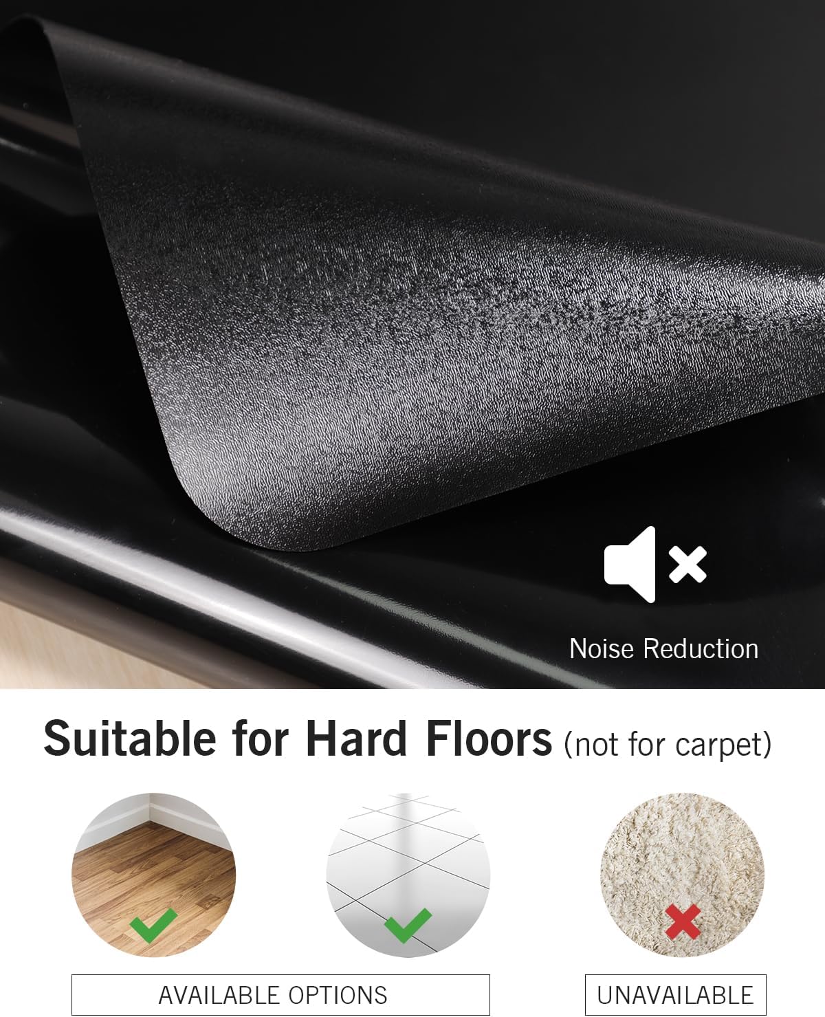 Office Chair Mat for Hard Floors, 48"x60" Waterproof Computer Chair Mat