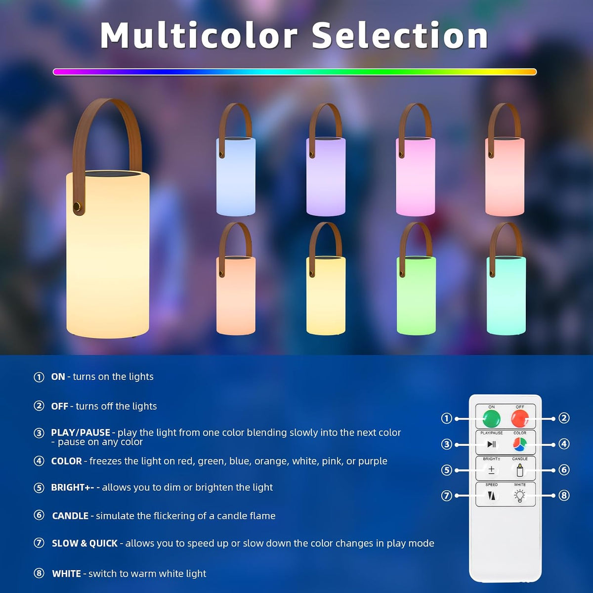 uuffoo Solar Table Lamp Outdoor Lantern 2 in 1 Rechargeable Waterproof