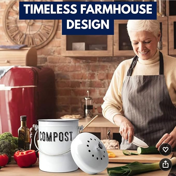 Granrosi Countertop Compost Bin Kitchen