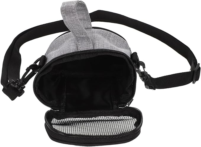 Beaupretty Oxford Cloth Hamster Carrier Bag Portable Breathable Guinea Pig and Bird Travel Carrier Small Grey for Outdoor Use