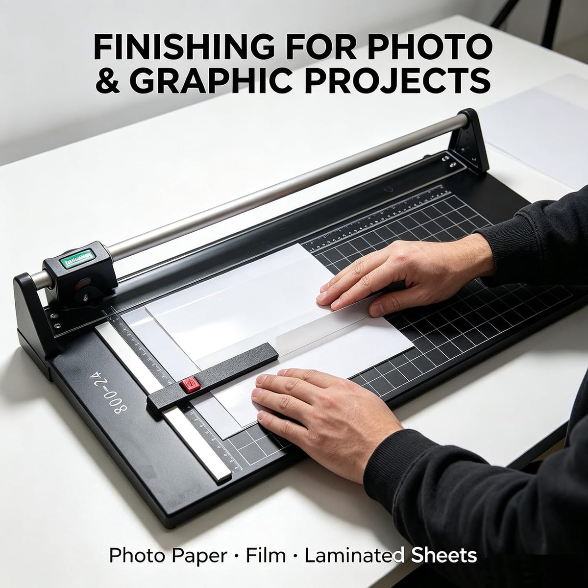 CALCA 24 Inch Precision Rotary Paper Cutter Paper Trimmer 24 inch Manual Sharp Photo Paper Trimmer and Cutters