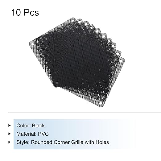 MECCANIXITY 10PCS PC Dust Filter, 120mmx120mm PVC Computer Case Cooler