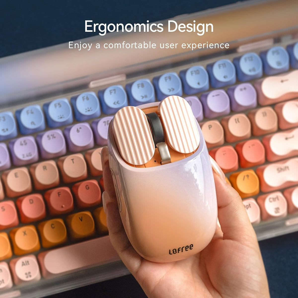 LOFREE Wavy Chips Dual-Mode Wireless Mouse - Sugar Color 70s