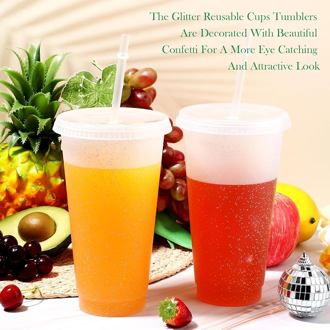 Roshtia 24 Pack Plastic Tumblers