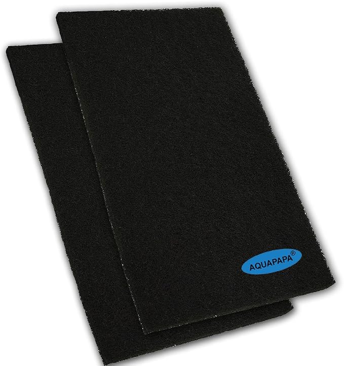 Activated Carbon Filter Media Pad 2-Pack 17.5"x 11.8" Cut-to-fit Sponge Foam