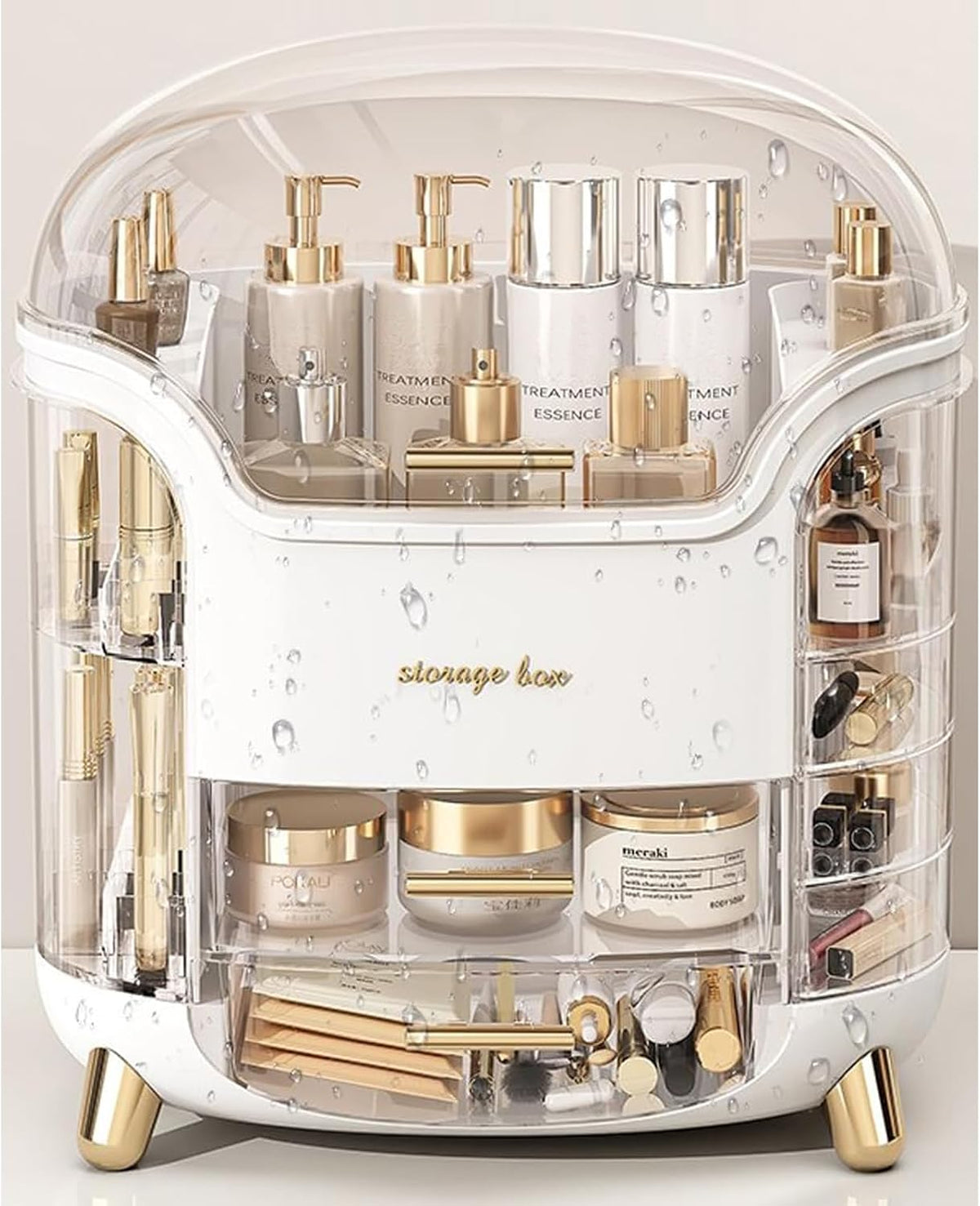 Omeily Makeup Organizer Countertop Vanity Cosmetic Skincares Organizer