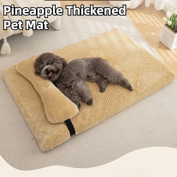 Dog Bed for Small Medium Large Dogs, Dog Mattress with Removable Pillow for Crate Kennel, Sofa Dog Bed, Super Soft Pet Bed for Dogs and Cats, Pet Beds & Furniture (Dark Grey,X-Large)